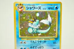 Pokemon card TCG Vaporeon No.134 Holo Rare Old Back Jungle 1997 Japanese MP - Image 2