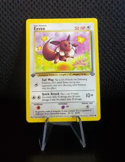 Eevee 51/64 1ST EDITION Jungle Set Pokemon Card 1999 TCG WOTC - Image 1