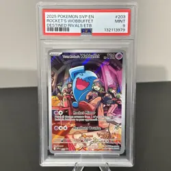 Team Rocket's Wobbuffet 203 Sv: Scarlet & Violet Promo Cards Holo - PSA 9 - Image 1
