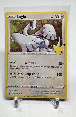 Lugia 022/025 Holo Rare Celebrations 25th Anniversary Pokemon Card NM - Image 1