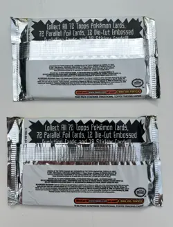 2 x Topps Pokemon The First Movie SEALED Pack of 8 Trading Cards - Black Logo - Image 2