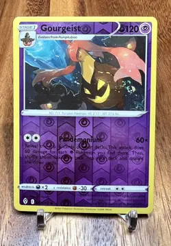 Gourgeist 077/203 Reverse Holo Evolving Skies Pokemon Card NM - Image 1