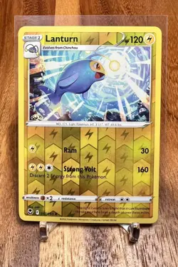 Lanturn 052/195 Reverse Holo Uncommon Silver Tempest Pokemon Card NM - Image 1