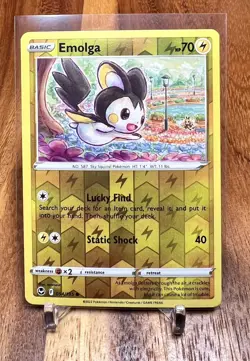 Emolga 054/195 Reverse Holo Silver Tempest Pokemon Card NM - Image 1