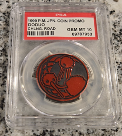 PSA 10 Gem Mint Doduo Challenge Road Prize Coin Card Game Japanese Pokemon 1999 - Image 1
