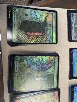 Lord Of The Rings Magic The Gathering Foil lands 85 + cards see description - Image 3