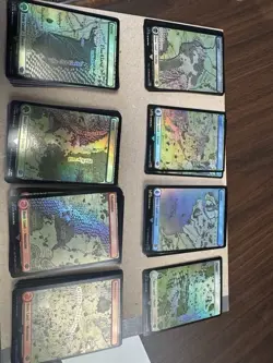 Lord Of The Rings Magic The Gathering Foil lands 85 + cards see description - Image 5