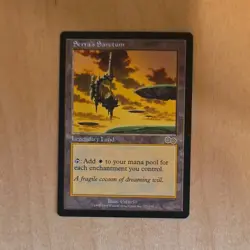 Wizards Serra's Sanctum Legendary Land Urza's Saga Rare Regular Ciruelo MTG 1998 - Image 1