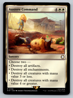Austere Command R 0156 - MTG Universes Beyond: Fallout (PIP) - Image 1