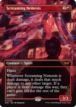 Screaming Nemesis (Borderless) 348 MTG NM - Duskmourn: House of Horror - Image 1