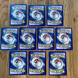 Pokemon TCG Base Set Cards X10 - Vintage WOTC 1999 Cards - Joblot No Duplicates - Image 2
