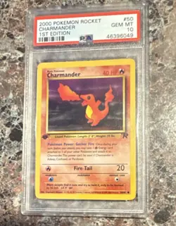 2000 Pokemon Rocket Charmander 1st Edition PSA 10 - Image 1