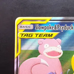 Slowpoke & Psyduck GX 218/236 Tag Team Rainbow Unified Minds NM Pokemon Card - Image 4