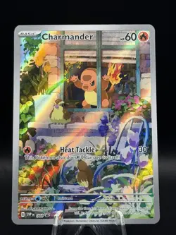 Pokemon TCG Scarlet & Violet Charmander 044 Black Star Promo Full Art - Image 1