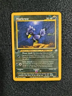 Murkrow 1st Edition 24/111 Neo Genesis WOTC Vintage Pokemon - Image 1