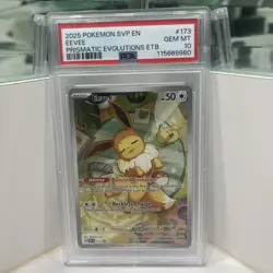 2025 POKEMON SVP EN-SV BLACK STAR PROMO #173 EEVEE PSA 10 - Image 1