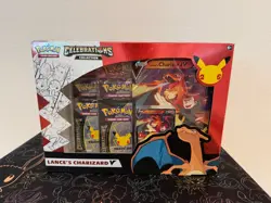 Pokemon Celebrations Collection Lance's Charizard V Promo Box - Factory Sealed 820650809392 - Image 1