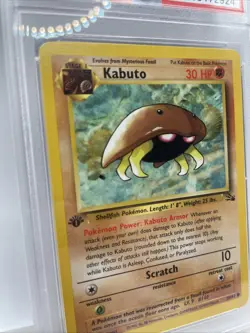 1999 Pokemon Fossil Kabuto #50 1st Edition PSA 9 Mint WOTC Vintage - Image 3
