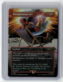 Magic the Gathering Blasphemous Act #1756 Foil Secret Lair Marvel Deadpool - Image 1
