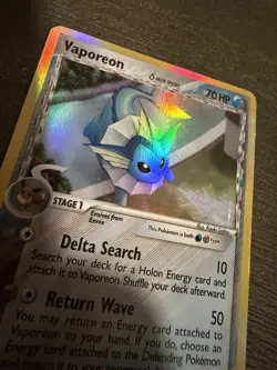 Vaporeon (Delta) 18/113 Holo Ex Delta Species Pokemon TCG LP/NM - Image 3