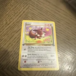 Pokemon 1st EDITION Eevee #51/64 Common - 1999 Jungle Set - LP - Image 1