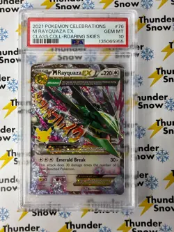 Mega Rayquaza ex #76 2021 Pokemon Celebrations PSA 10 - Image 1