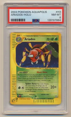 PSA 8 Pokemon Aquapolis Holo Rare Ariados H3/H32 NM/MINT Condition! - Image 1