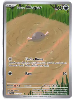 Paldean Wooper 221/193 Illustration Rare Paldea Evolved Pokemon NM - Image 1