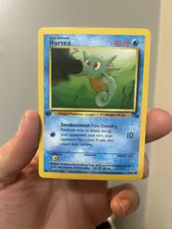 1st Edition Horsea 49/62 Pokemon TCG WOTC Base Set Fossil MINT - Image 1