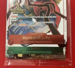 One Piece Card Game 3rd Anniversary Winner Pack Sealed Monkey.D.Luffy ST01-012 - Image 2