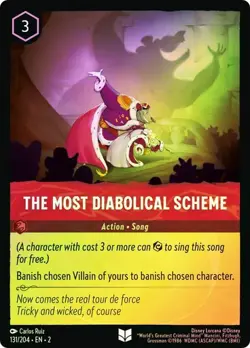 Disney Lorcana The Most Diabolical Scheme 131/204 Cold Foil Rise of Floodborn - Image 1