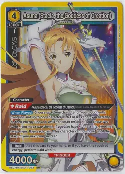 Asuna (Stacia, the Goddess of Creation) - UE07BT/SAO-1-022 - Union Arena - SAO - Image 1