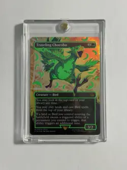 Traveling Chocobo (Borderless) (Neon Ink Green) Final Fantasy Foil - Image 1
