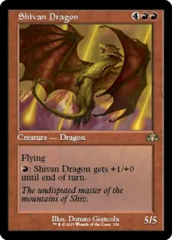 Shivan Dragon x1 1x Retro Dominaria Remastered NM MTG - Image 1