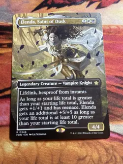 MTG Elenda, Saint of Dusk (Borderless) [Foundations] Near Mint​ - Image 3
