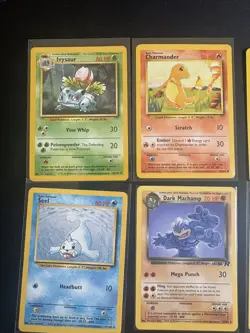 Pokemon 9 Card Lot Holo Zapdos, Ivysaur, Dark Machamp, Shadowless Magmar & more - Image 2