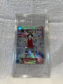 🔥🏀One Piece Monkey.D.Luffy US College Basketball Promo Card *SEALED*🔥🏀 - Image 4