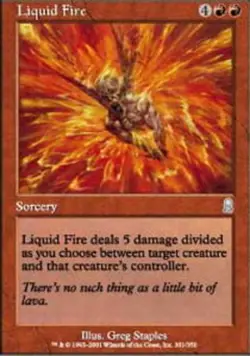 MTG magic cards 1x Liquid Fire - Foil Odyssey NM-Mint, English - Image 1