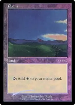 MTG magic cards 1x Plains - DCI Arena 2001 Ice Age FOIL art Arena Promos NM-Mint - Image 1