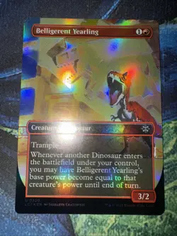 Belligerent Yearling (Borderless) The Lost Caverns of Ixalan Foil - Image 1