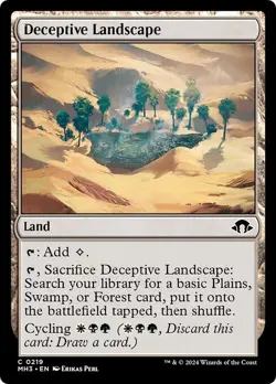 FOIL DECEPTIVE LANDSCAPE x4 mtg Modern Horizons 3 Common - Image 1