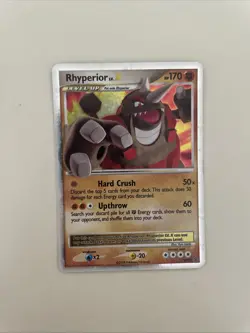 Rhyperior Lv.X DP29 Black Star Promo Ultra Holo Pokemon Card MP - Image 1