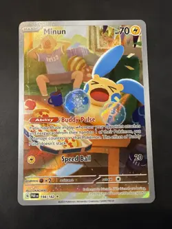 Minun 194/182 SV04: Paradox Rift Holo Pokemon TCG NM - Image 1