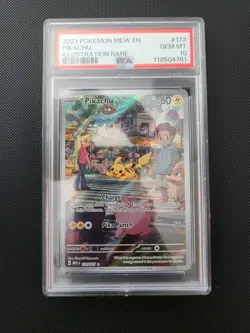 PSA 10 Pikachu #173 Illustration Rare 2023 Pokemon MEW 151 - Image 1