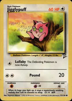 JIGGLYPUFF 77/130 COMMON BASE SET 2 POKEMON HP - Image 2