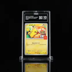 2025 Pokemon Mega Japanese McDonald's Collection Promo Pikachu TAG 10 (981) - Image 1