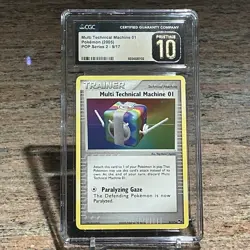 Pokemon Multi Technical Machine 01 2005 Pop Series 2 9/17 CGC Pristine 10 - Image 1