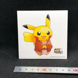 Pikachu Pokemon Center Spa Costume Limited Sticker Very Rare Nintendo Japan F/S - Image 2