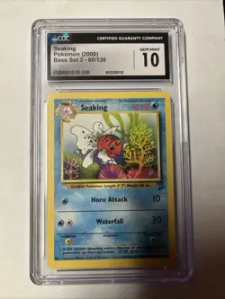 Pokemon TCG Seaking Base Set 2 60/130 CGC Gem Mint 9.5 - Image 1