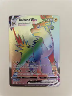 Pokemon TCG Boltund VMAX Fusion Strike 267/264 Holo Secret Rare Rainbow - Image 1